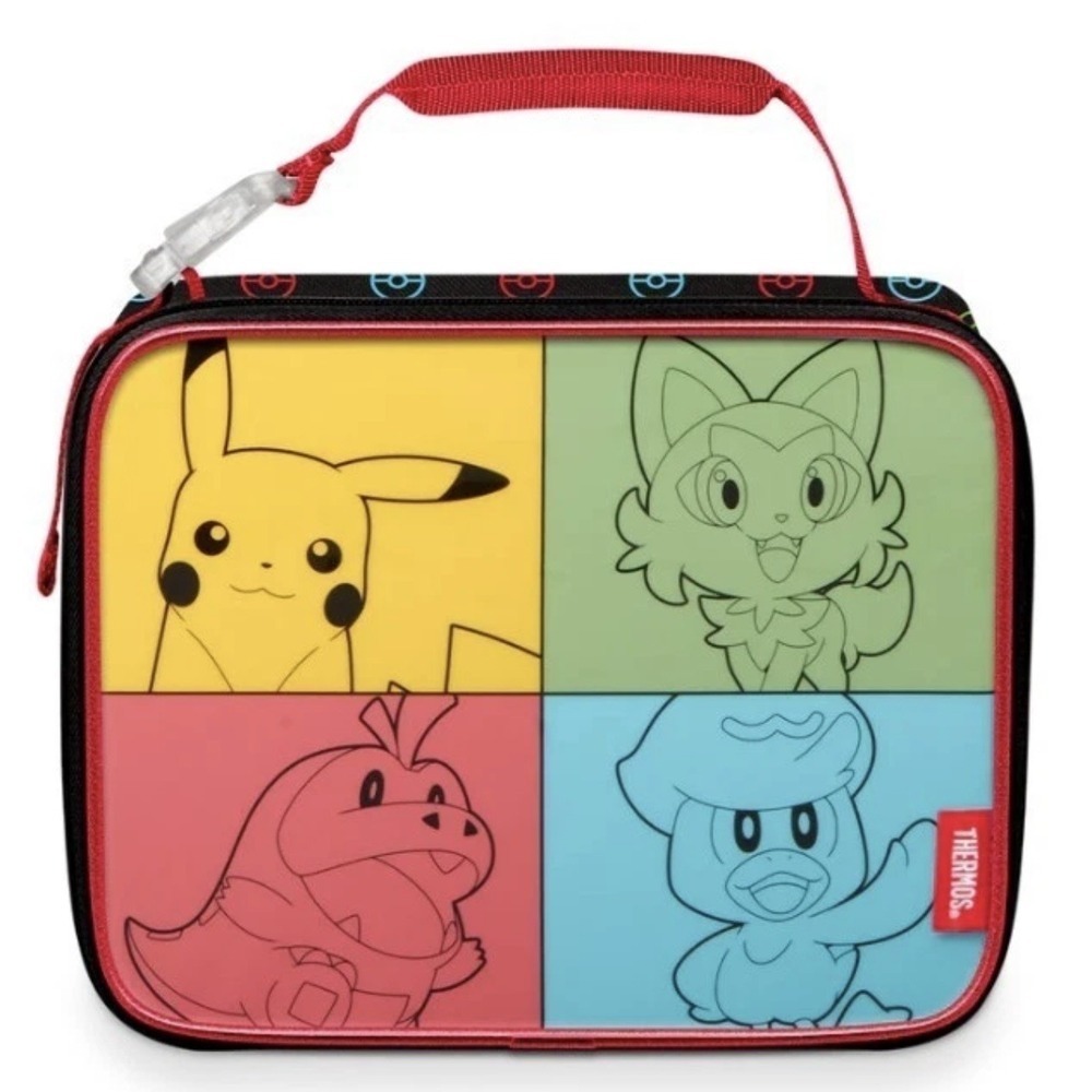 Pokémon Lunch Bag Soft Insulated Kids Red Handle (No PVC) - Brand New With Tags!